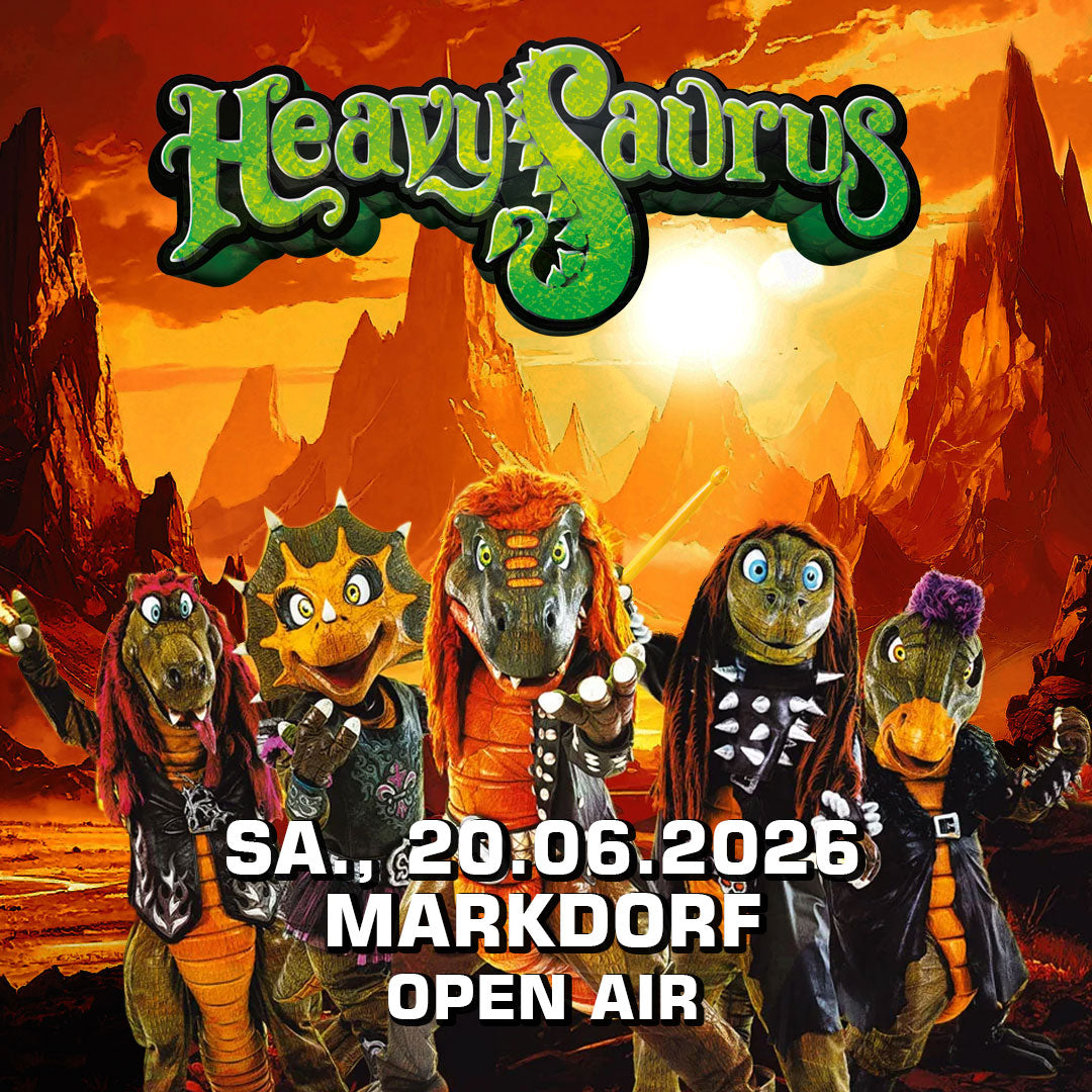 Heavysaurus Konzert in Markdorf, Open Air Veranstaltung, Live-Performance mit Heavysaurus auf einer Open-Air-Bühne in Markdorf