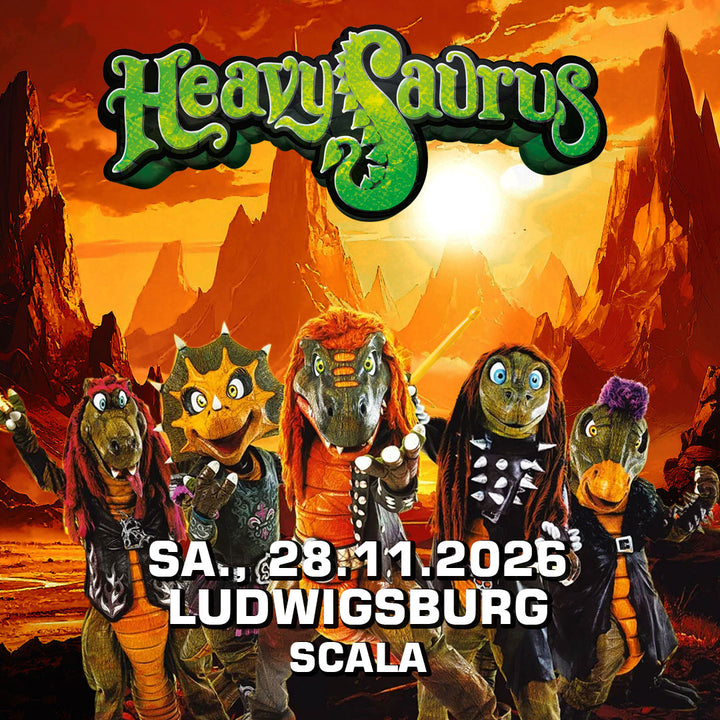 Heavysaurus Konzert in Ludwigsburg am 26. November 2028, Livestream-Event auf der Vivenu Plattform, Veranstaltungsbild